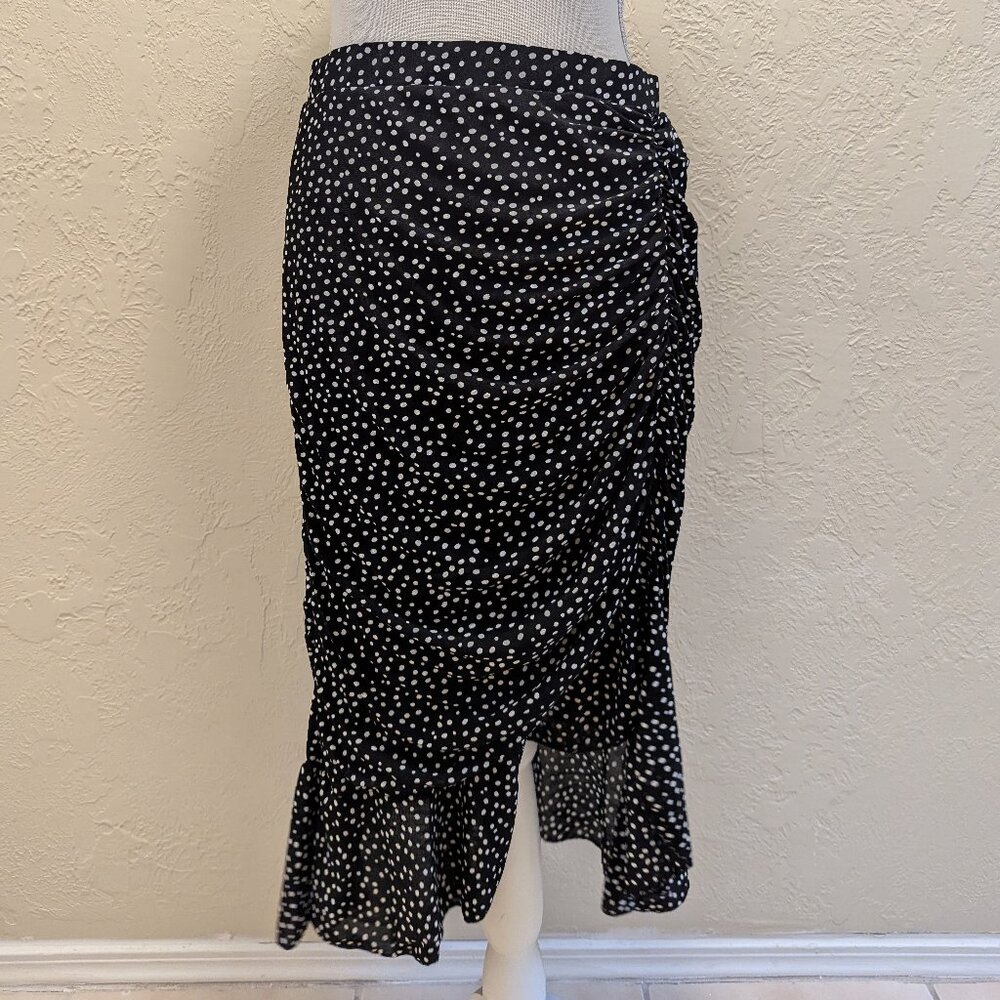 Polka dot Midi slit skirt